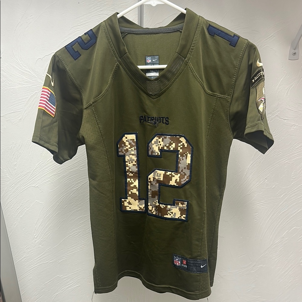 Tom Brady Nike Army Camouflage Patriots Jersey
